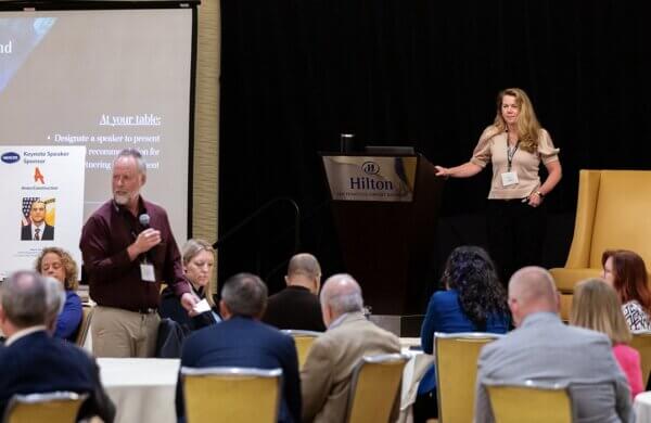 Velo Group's Eileen Sien facilitating a brainstorming session at the 2023 International Partnering Institute Conference