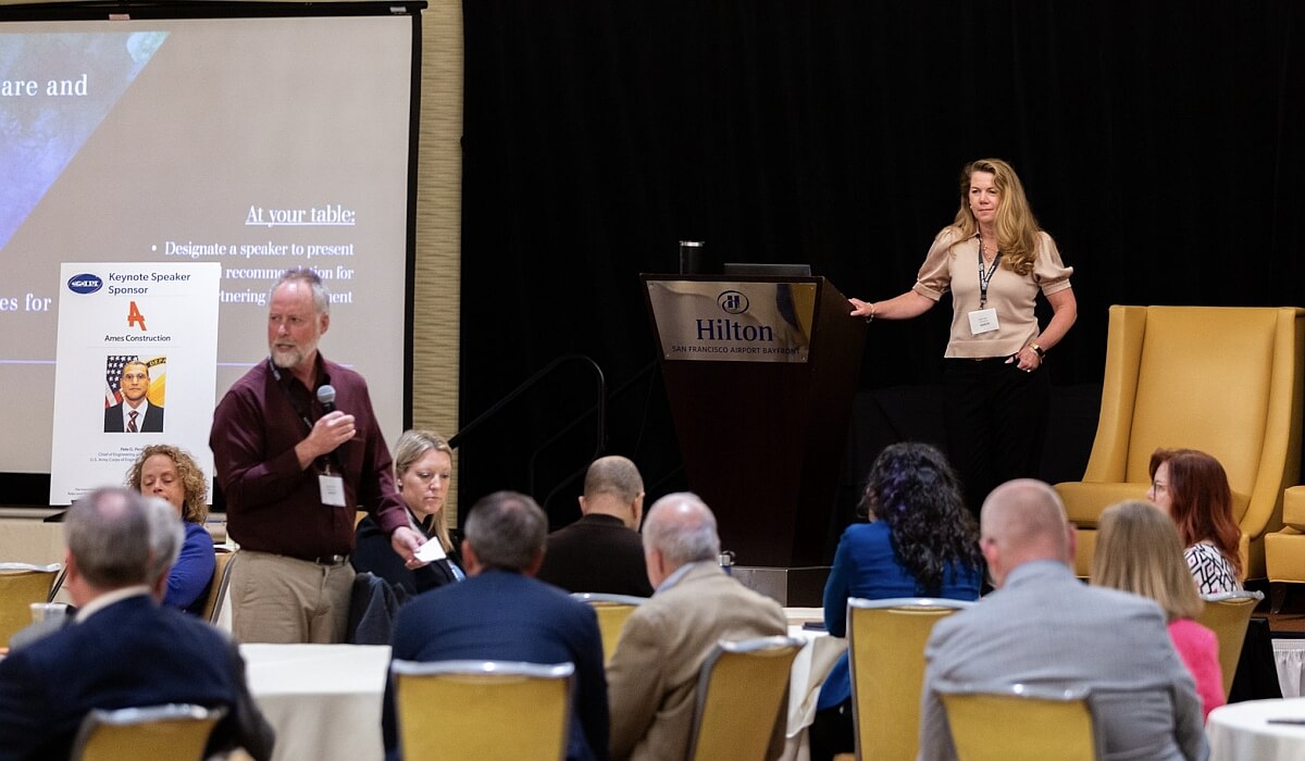 Velo Group's Eileen Sien facilitating a brainstorming session at the 2023 International Partnering Institute Conference